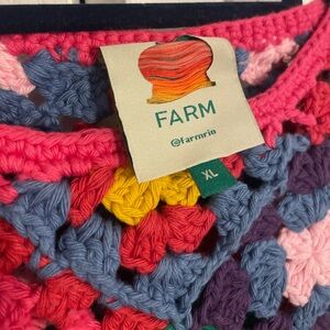 Farm Rio XL crochet granny square tank vest in perfect condition